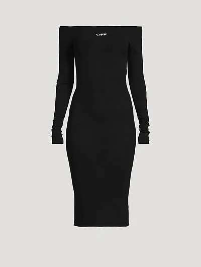Off-The-Shoulder Midi Dress