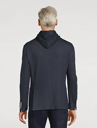 Cotton And Cashmere Jacket With Hood