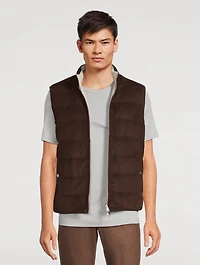 Suede Reversible Down Vest