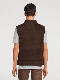 Suede Reversible Down Vest