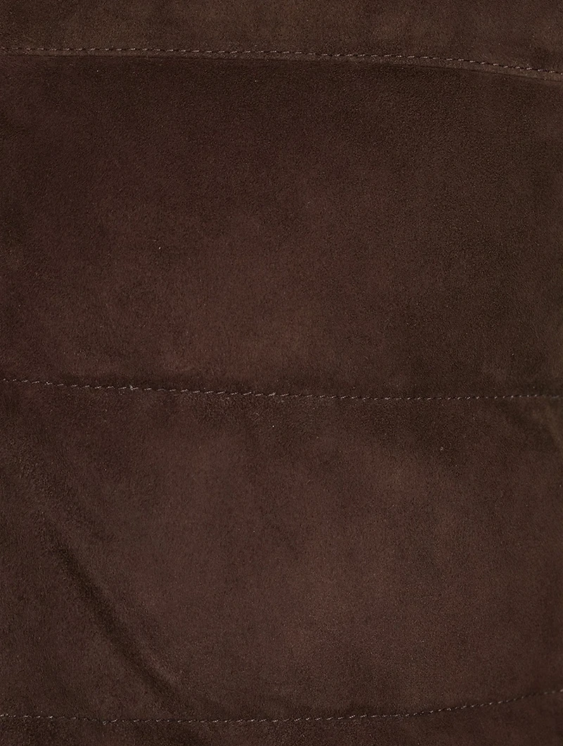 Suede Reversible Down Vest