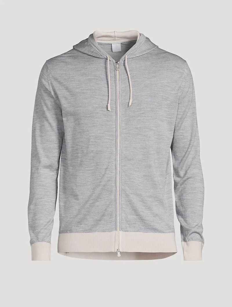 Wool And Silk Zip Hoodie