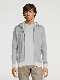 Wool And Silk Zip Hoodie