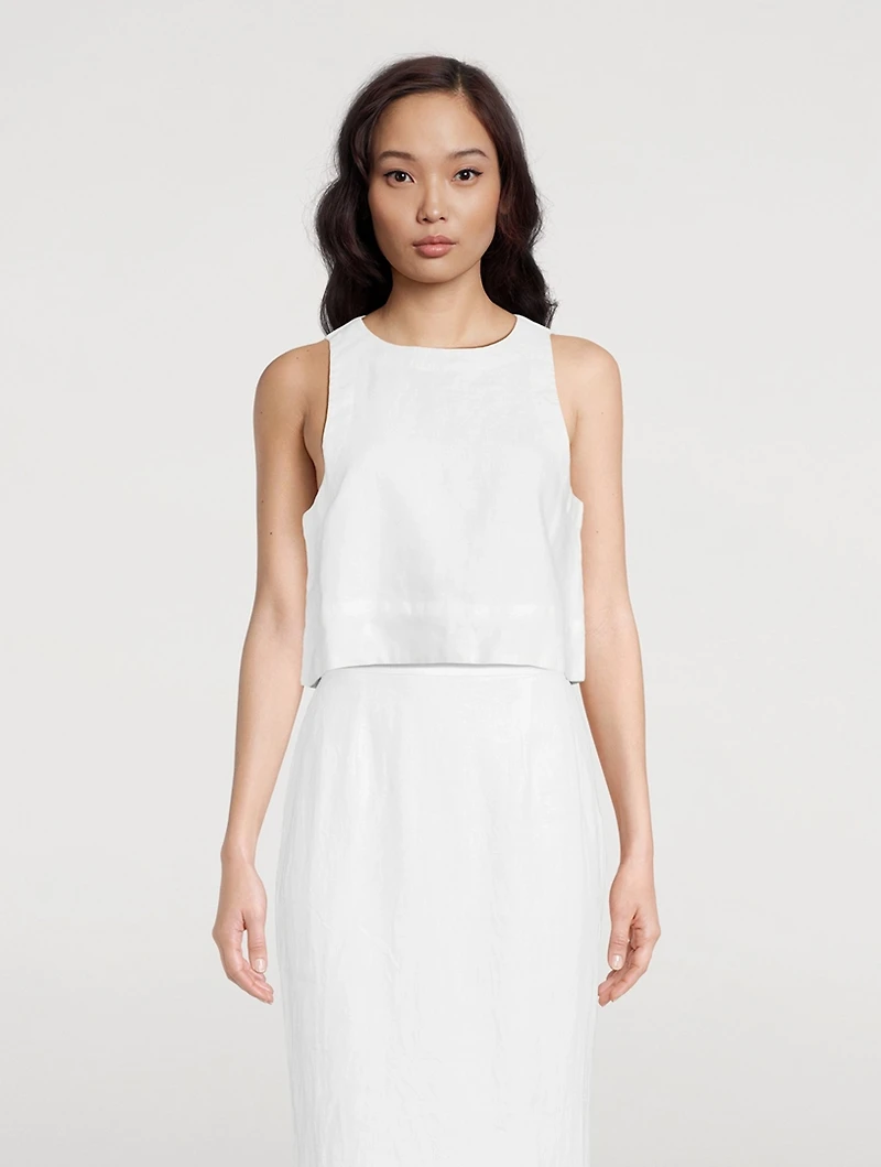 Poppy Linen Top