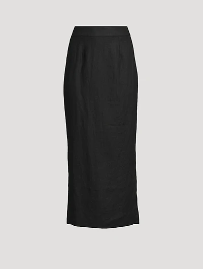 Emma Linen Pencil Skirt