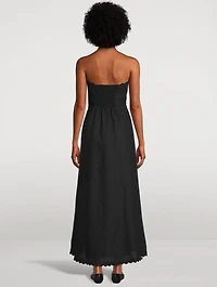 Zayla Strapless Linen Dress