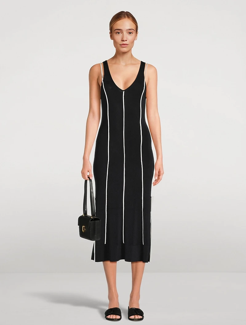 Side-Tie Midi Dress
