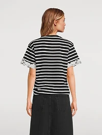 Draped T-Shirt Stripe Print