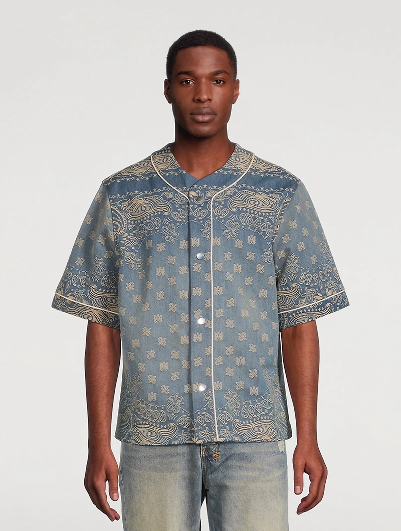 Bandana Jacquard Baseball Shirt
