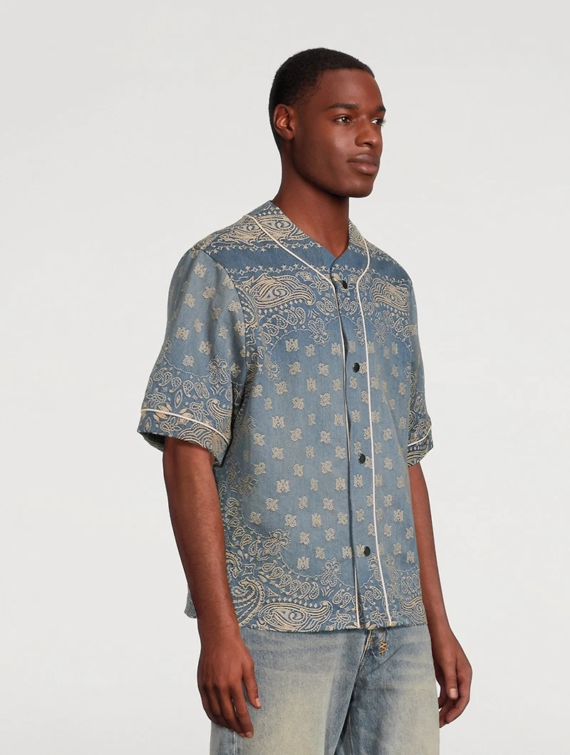 Bandana Jacquard Baseball Shirt