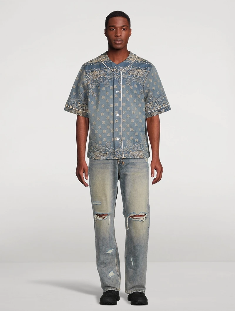 Bandana Jacquard Baseball Shirt