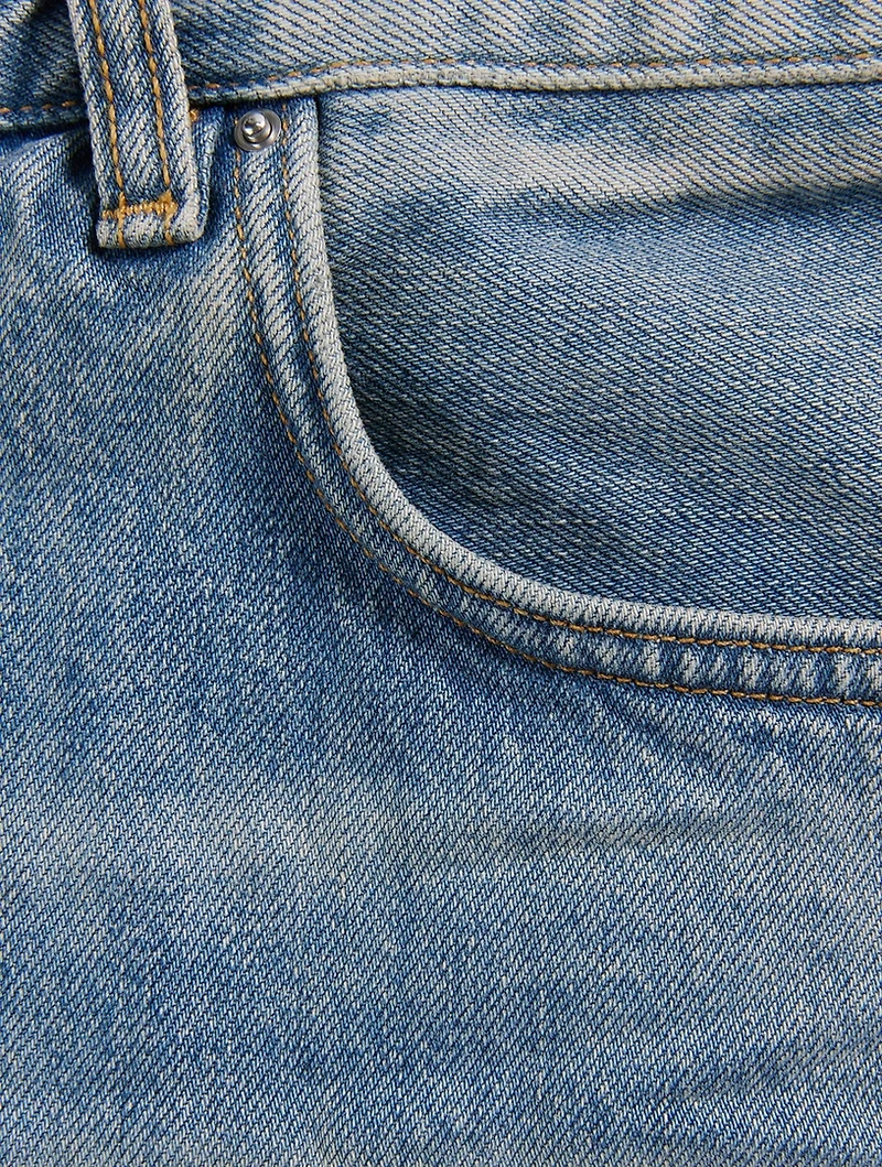 Release Hem Straight-Leg Jeans