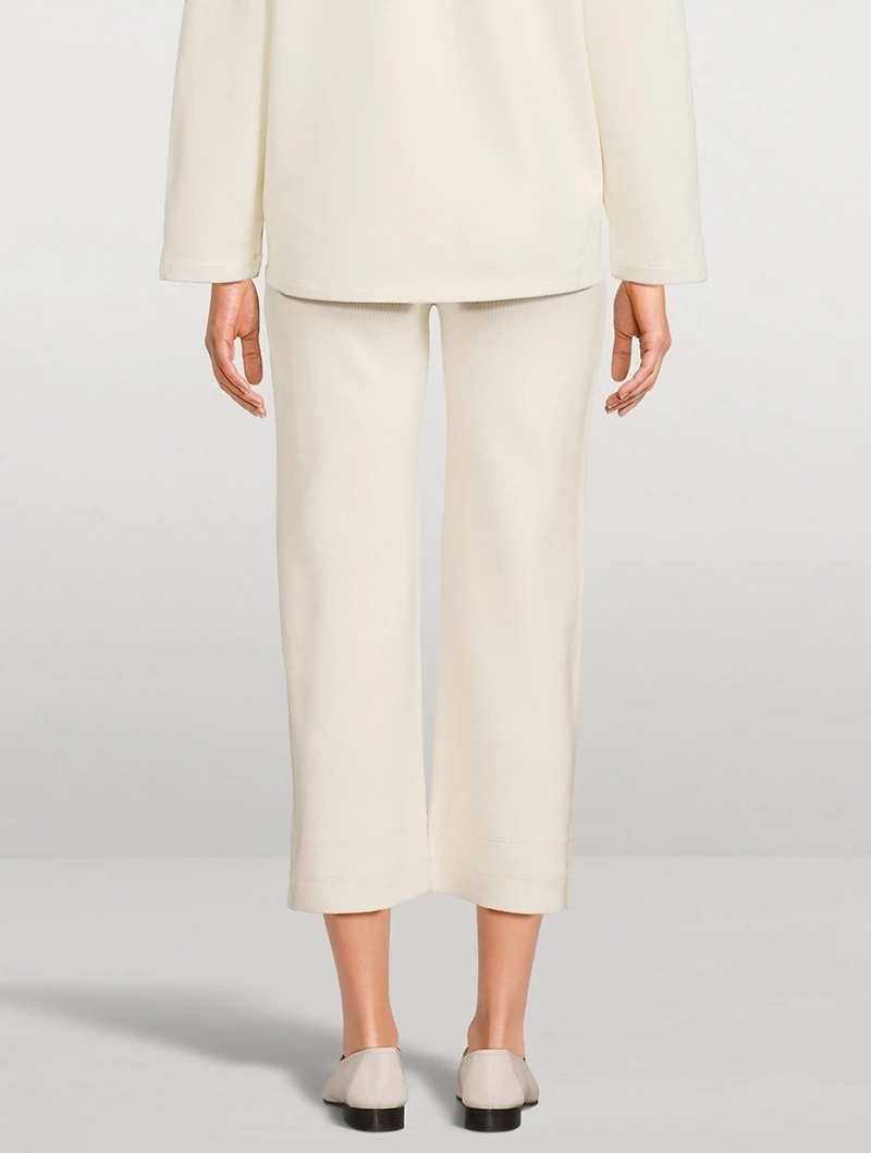 Wool-Blend Ribbed Pants