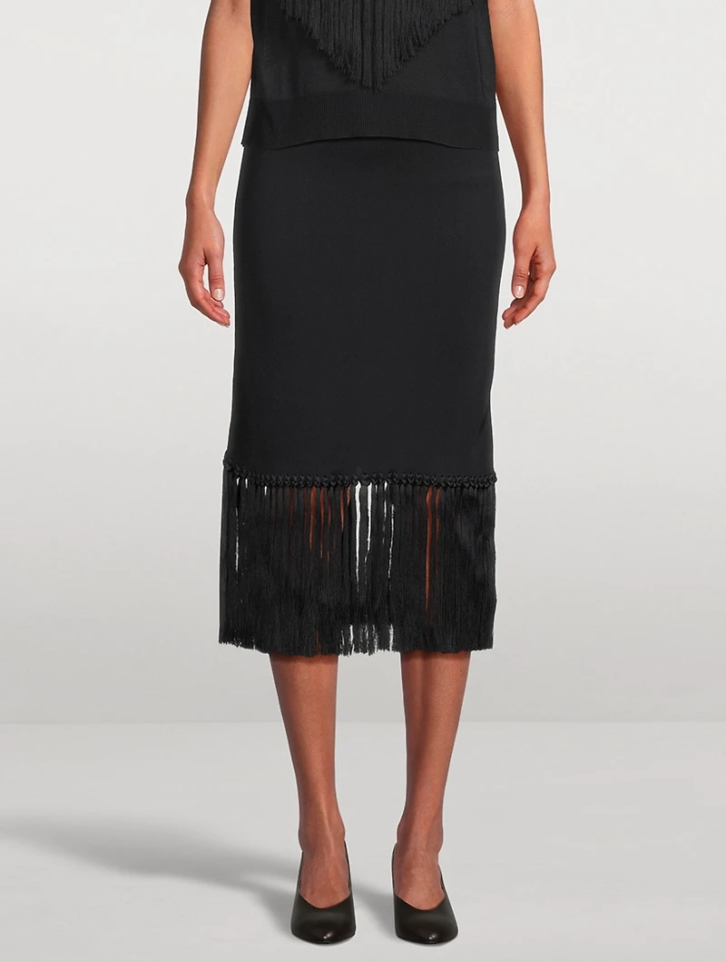 Fringe Midi Skirt