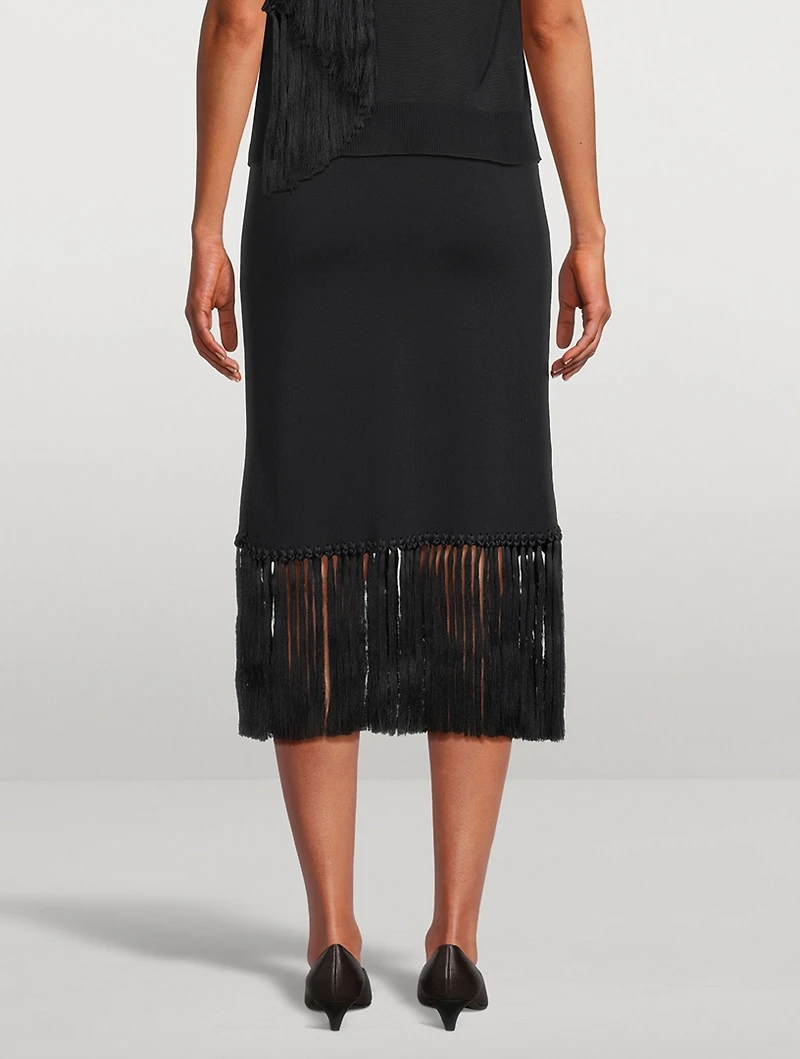 Fringe Midi Skirt