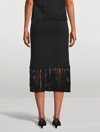 Fringe Midi Skirt