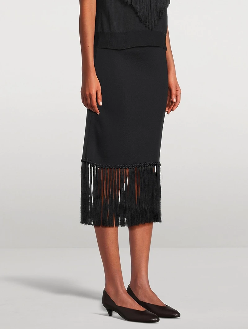 Fringe Midi Skirt