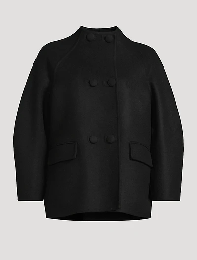 Wool Cocoon Short Coat