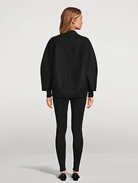 Wool Cocoon Short Coat