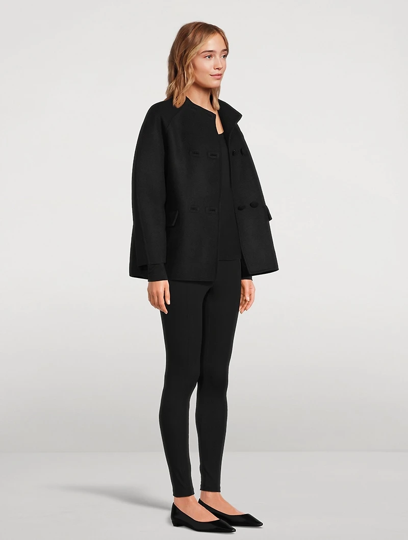 Wool Cocoon Short Coat