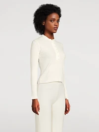 Wool-Blend Ribbed Henley