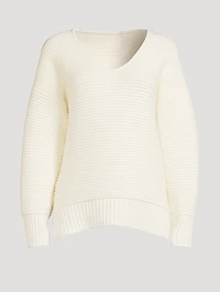 Wool-Blend Ottoman Reversible Sweater