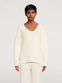 Wool-Blend Ottoman Reversible Sweater