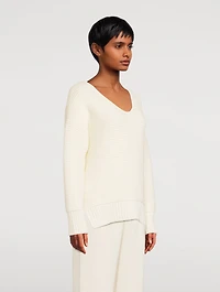 Wool-Blend Ottoman Reversible Sweater