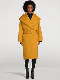 Cotton Wrap Puffer Coat