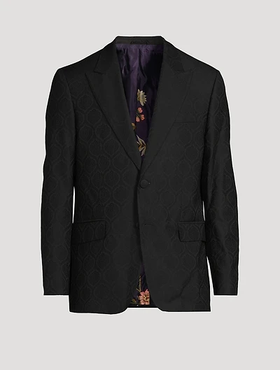 Wool And Cotton Jacquard Jacket