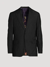 Wool And Cotton Jacquard Jacket