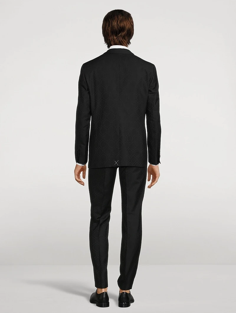 Wool And Cotton Jacquard Jacket