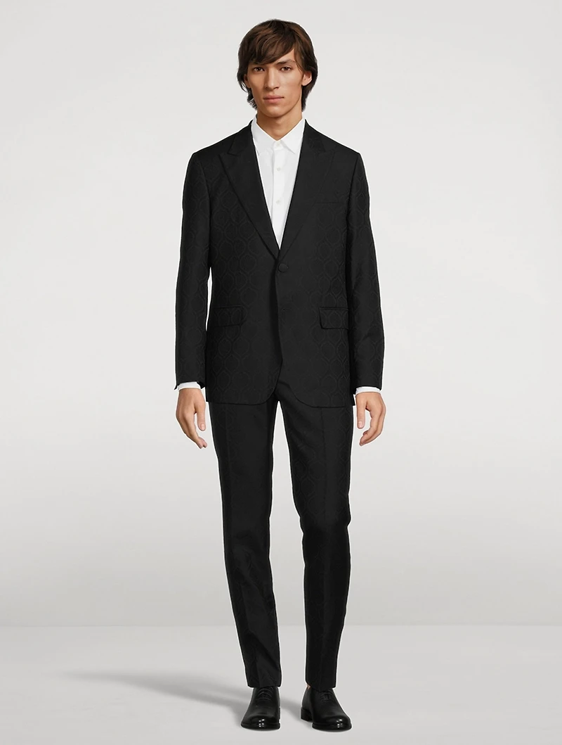 Wool And Cotton Jacquard Jacket