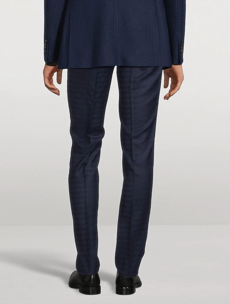 Wool Jacquard Pants