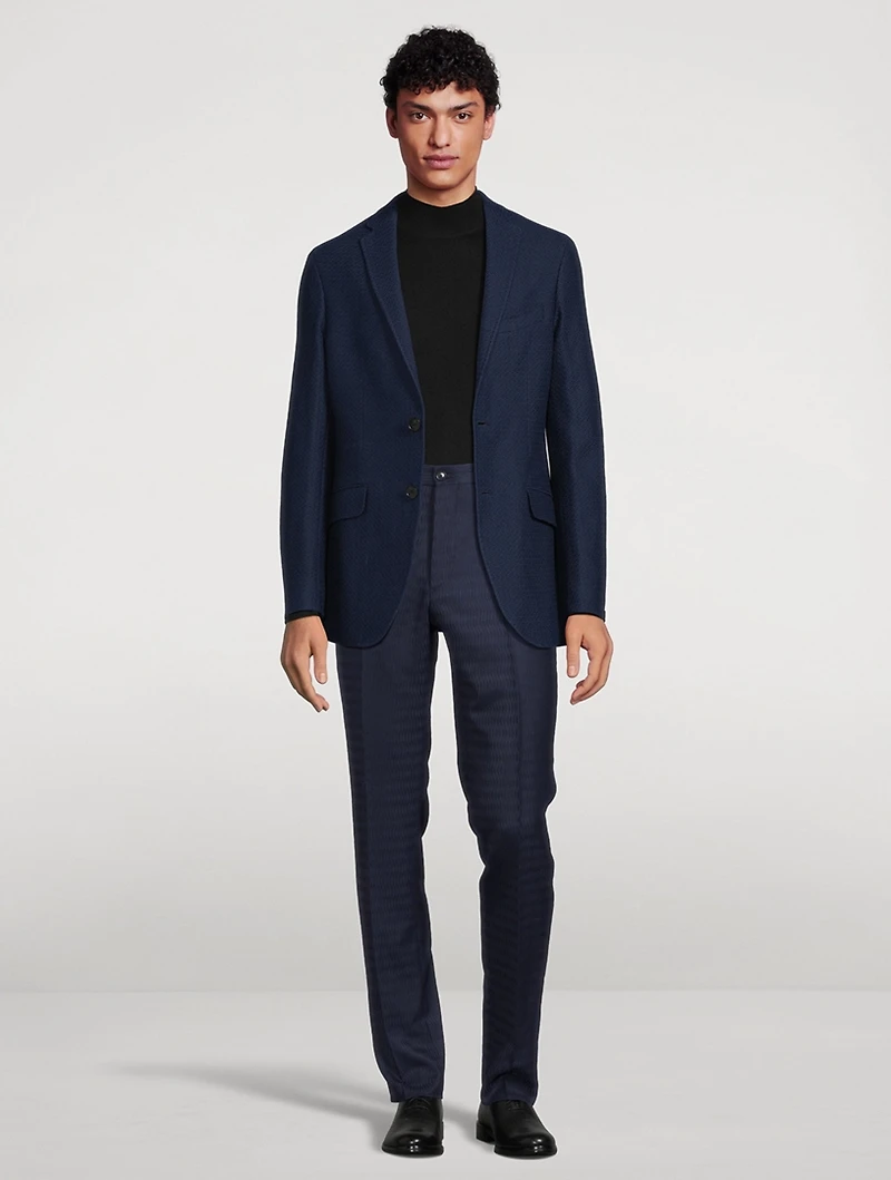 Wool Jacquard Pants