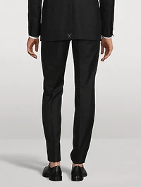 Wool And Cotton Jacquard Pants