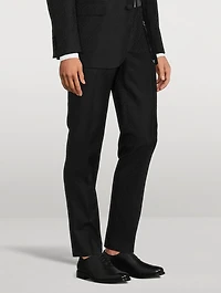 Wool And Cotton Jacquard Pants