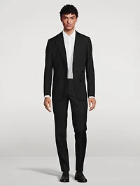Wool And Cotton Jacquard Pants