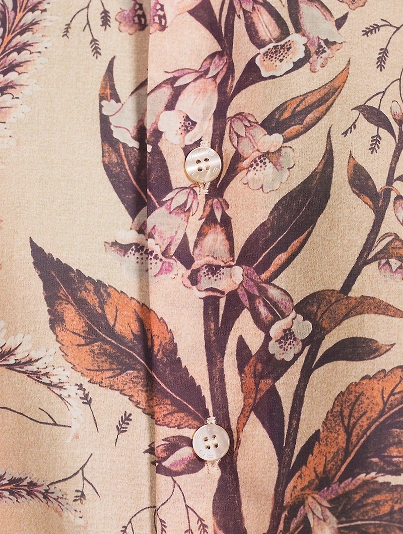 Cotton Dress Shirt Floral Print