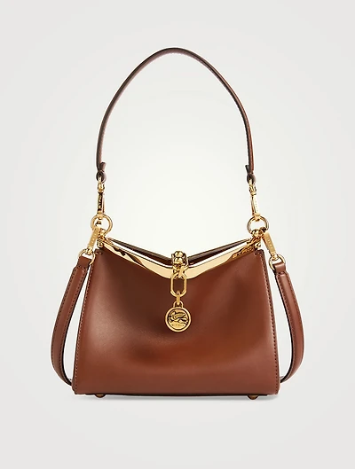 Mini Vela Leather Shoulder Bag