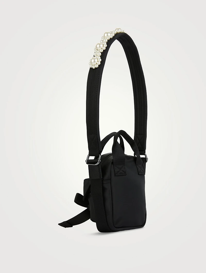 Embellished Nylon Crossbody Bag
