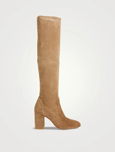 Yuliana Suede Knee-High Slouch Boots