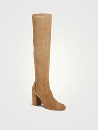 Yuliana Suede Knee-High Slouch Boots