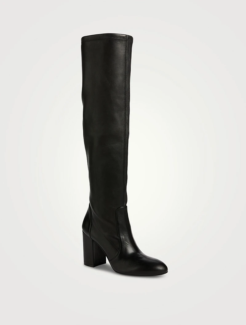 Yuliana Leather Knee-High Slouch Boots