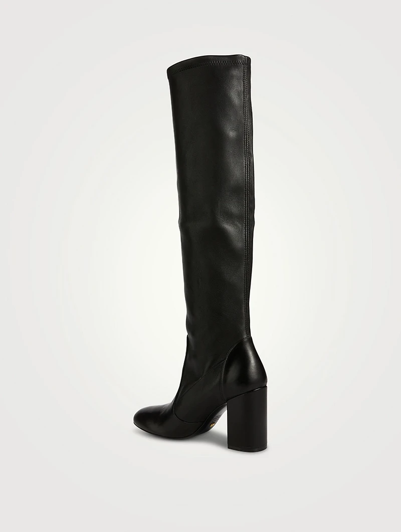 Yuliana Leather Knee-High Slouch Boots
