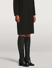 Yuliana Leather Knee-High Slouch Boots