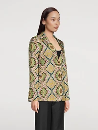 Silk Printed Blazer