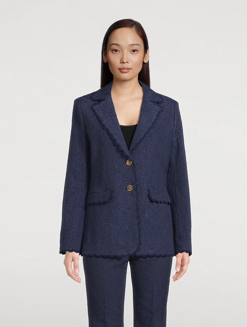 Cotton-Blend Blazer