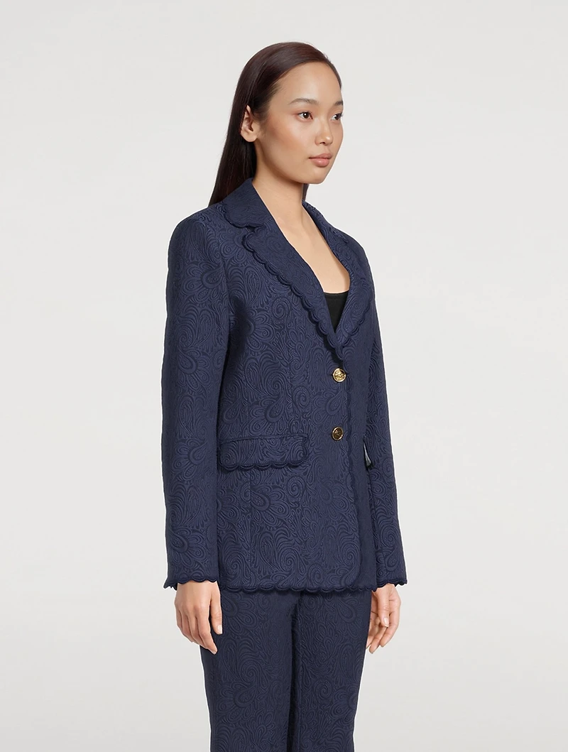 Cotton-Blend Blazer