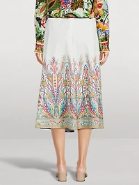 Printed A-Line Skirt